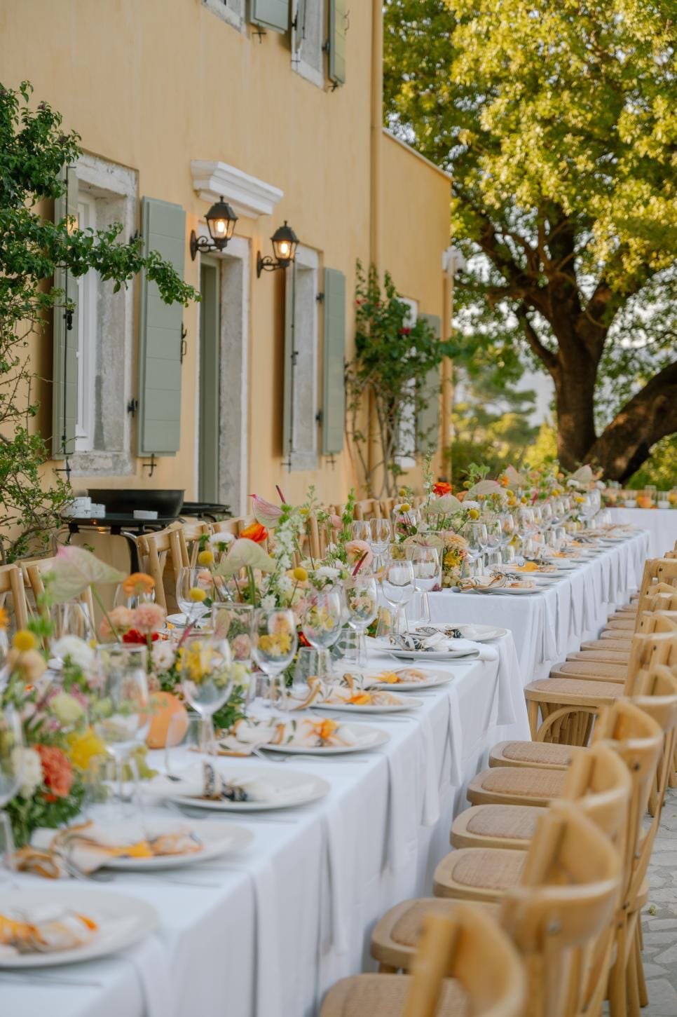 Outdoor dining view