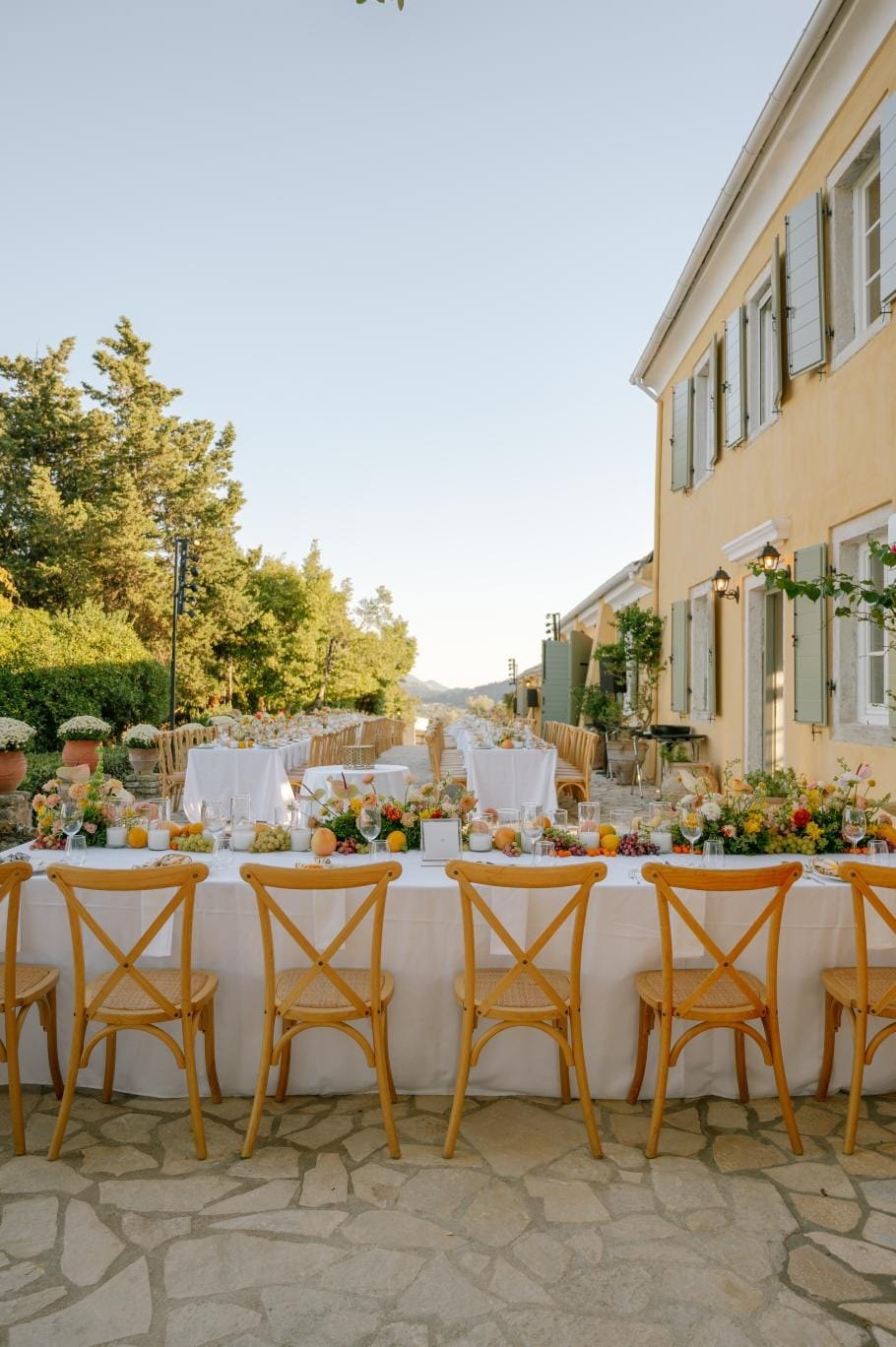 Wedding dining setup